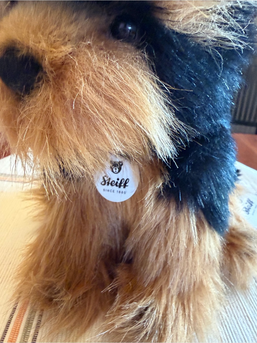 Steiff Herkules Plush Yorkshire Terrier in Black and Brown - - Picture 3 of 11